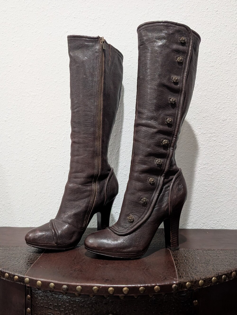 Frye Matilda Victorian Tall Knee High Cowgirl Western Boots size 9